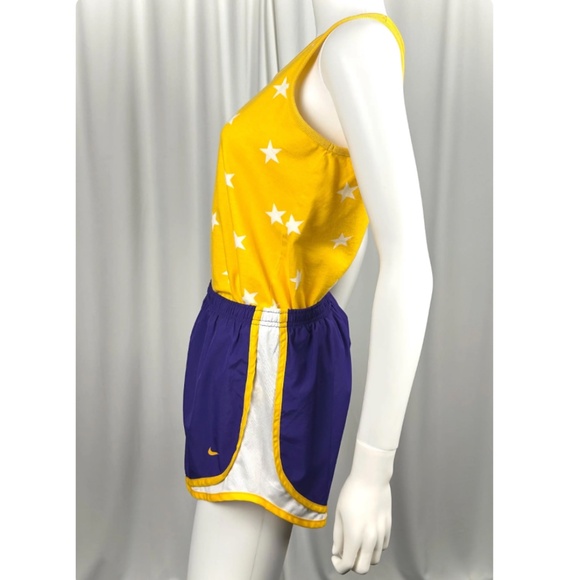 Vintage 2000’s ‘Nike Dri-Fit’ LSU Tigers Basketball Shorts • Yellow + Purple S/M - Picture 7 of 10